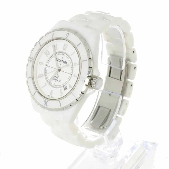 CHANEL J12 42mm H2981 Ceramic Date Automatic White Dial Mens Watch 90285877 - Picture 1 of 8
